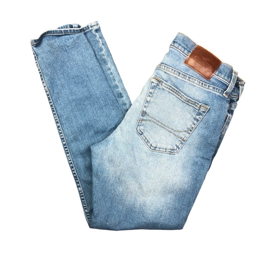 Hollister epic flex jeans taper light wash fade 30x30